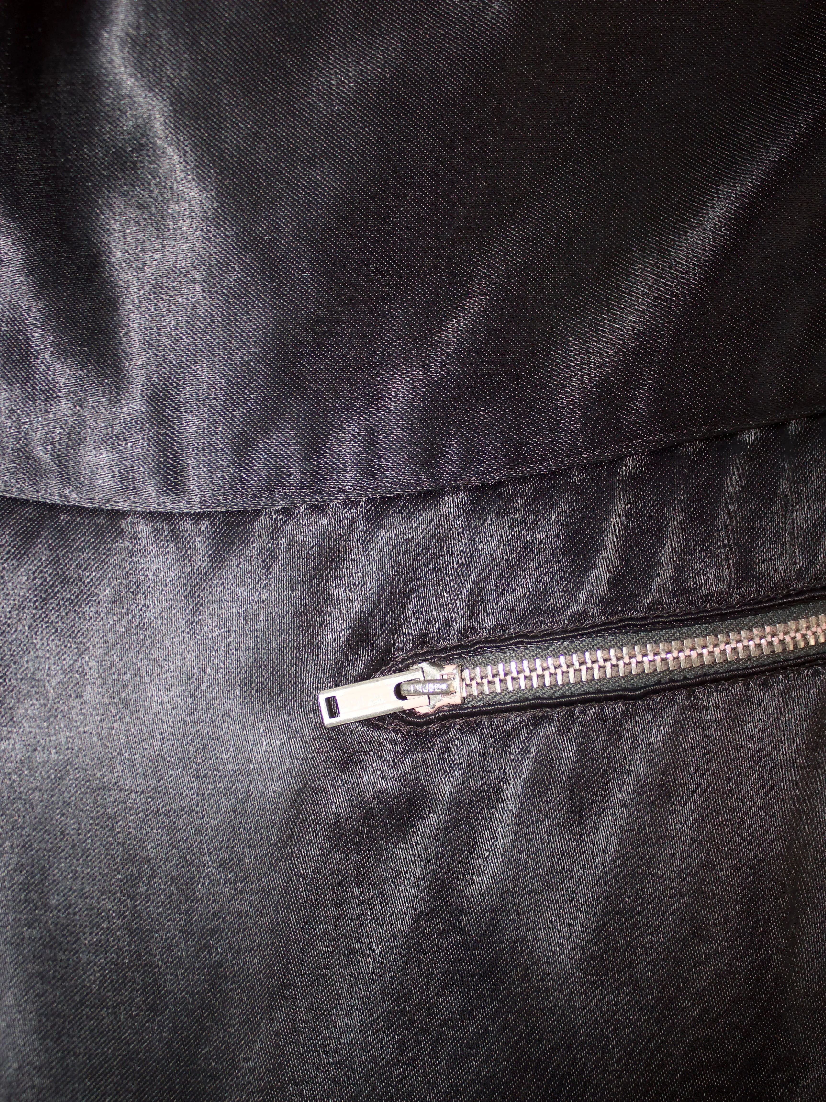 1940s Built Up Waist Satin Side Zip Palazzo Pant *Huge Pockets *Zip Pocket