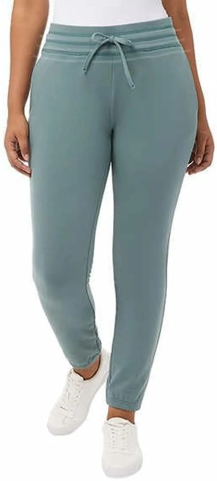 32 Degrees Cool Ladies' Soft Jogger with Two Front Pockets Robin Slate Green S