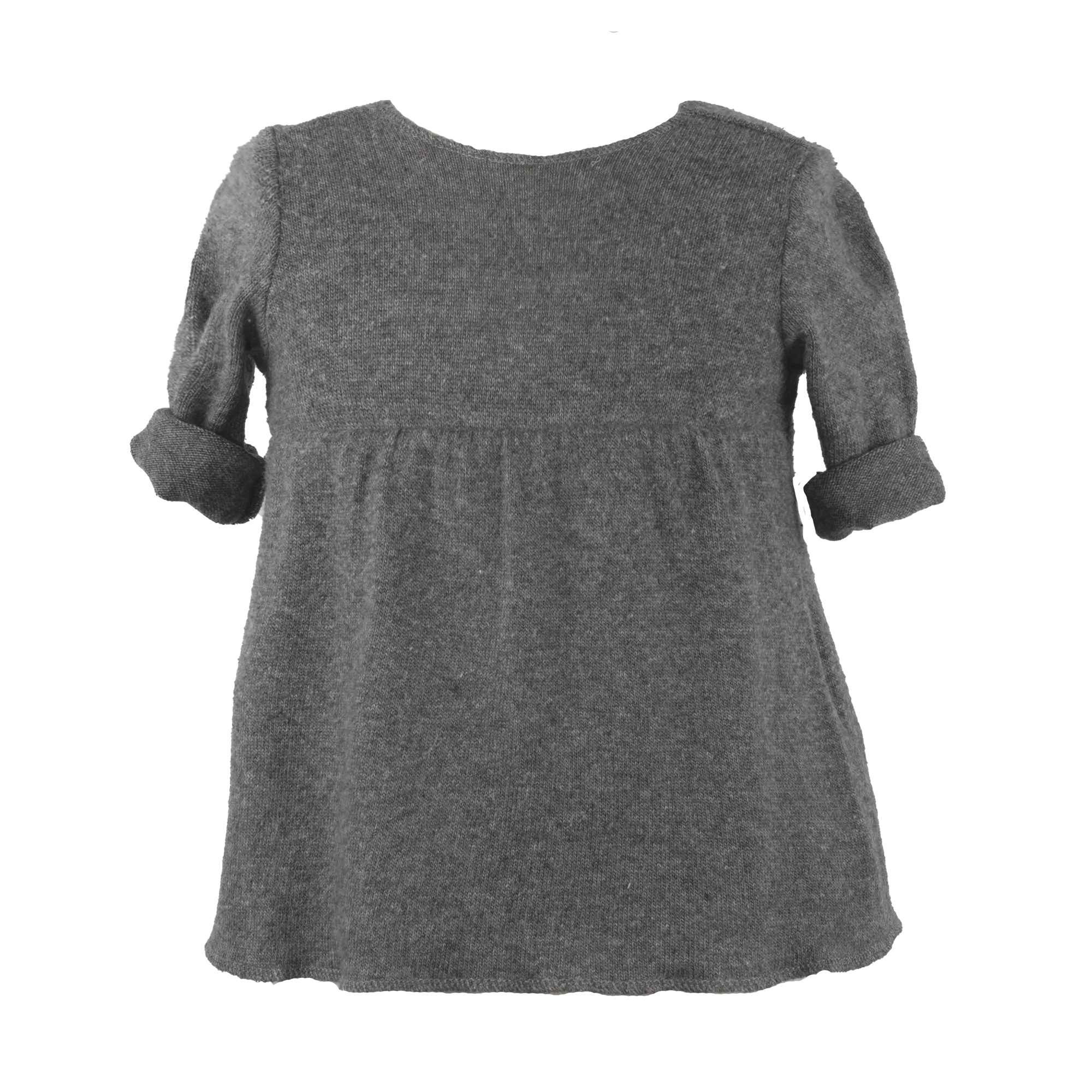 [3m] Babe & Tess Baby Girl Grey Cashemere Blend Dress