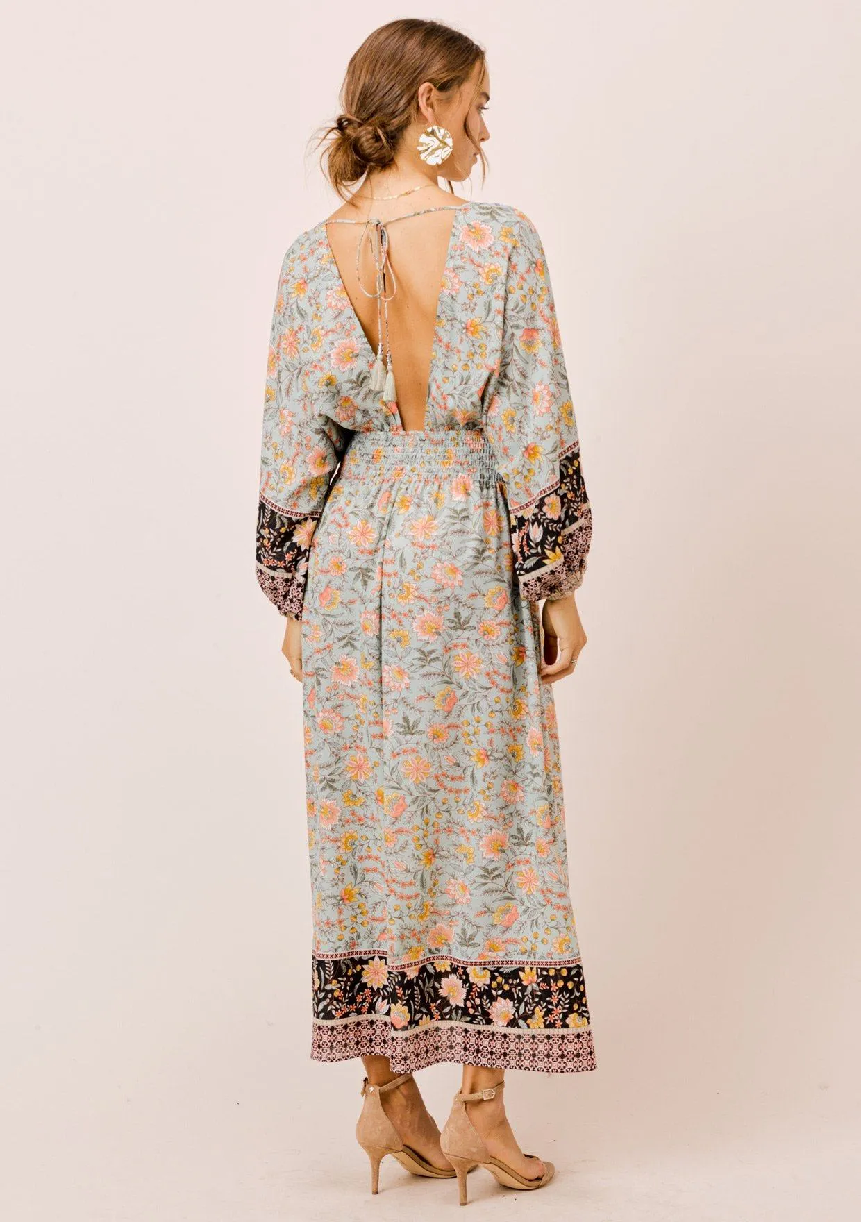 Amanda Volume Sleeve Maxi Dress