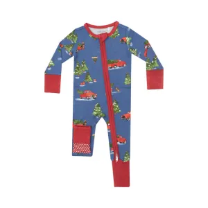 Angel Dear Vintage Red Truck Romper