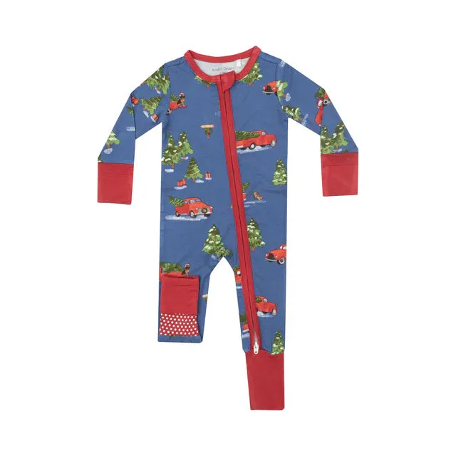Angel Dear Vintage Red Truck Romper