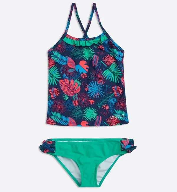 Animal Girls Ocean Palm Tankini