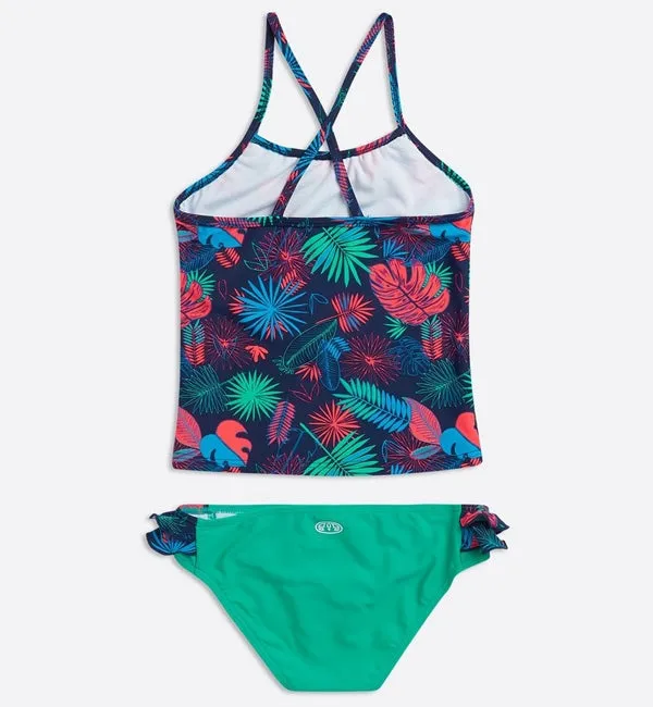 Animal Girls Ocean Palm Tankini