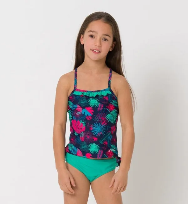 Animal Girls Ocean Palm Tankini