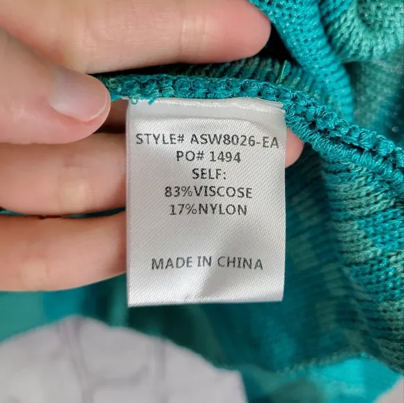 Anniewear Blue Pinky Swear Checkered Print Open Front Cardigan Sweater Top