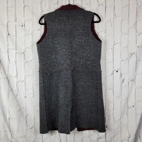 Anthropologie Moth Morris wool blend open front duster sleeveless sweater vest