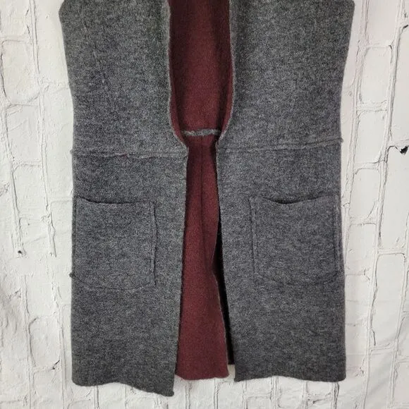 Anthropologie Moth Morris wool blend open front duster sleeveless sweater vest