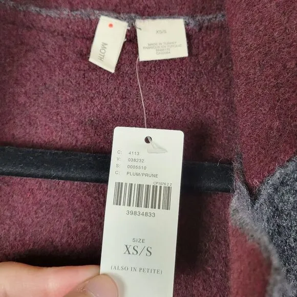 Anthropologie Moth Morris wool blend open front duster sleeveless sweater vest
