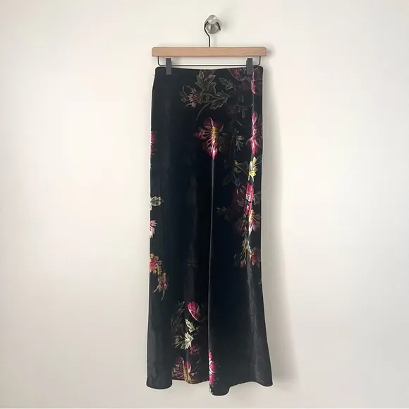 Anthropologie The Tilda Maxi Slip Skirt: Velvet Edition