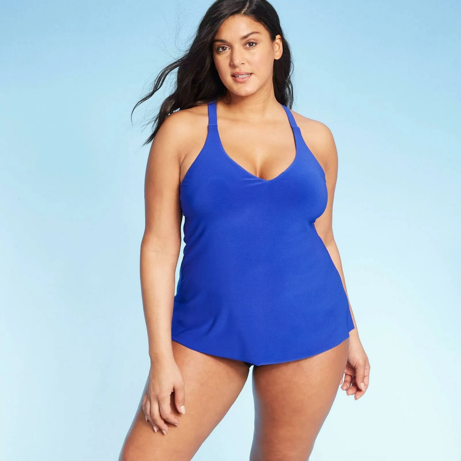 Aqua Green Women's Racerback Tankini Top