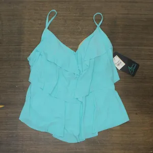 Aqua Green Women's Tiered Tankini Top 54252256