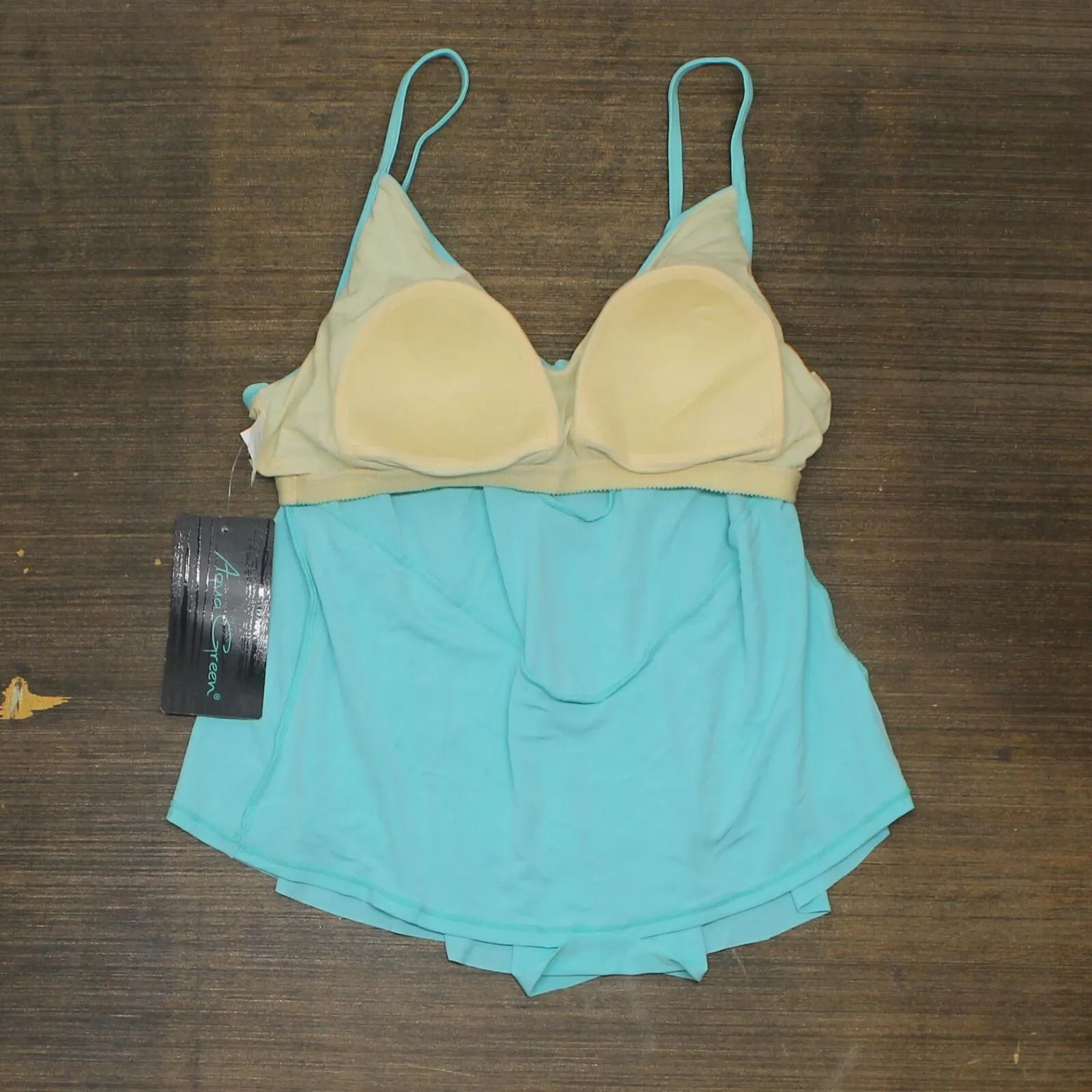 Aqua Green Women's Tiered Tankini Top 54252256