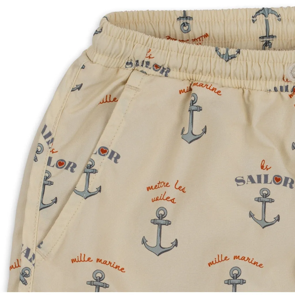 Asnou ancre swim shorts by Konges Slojd