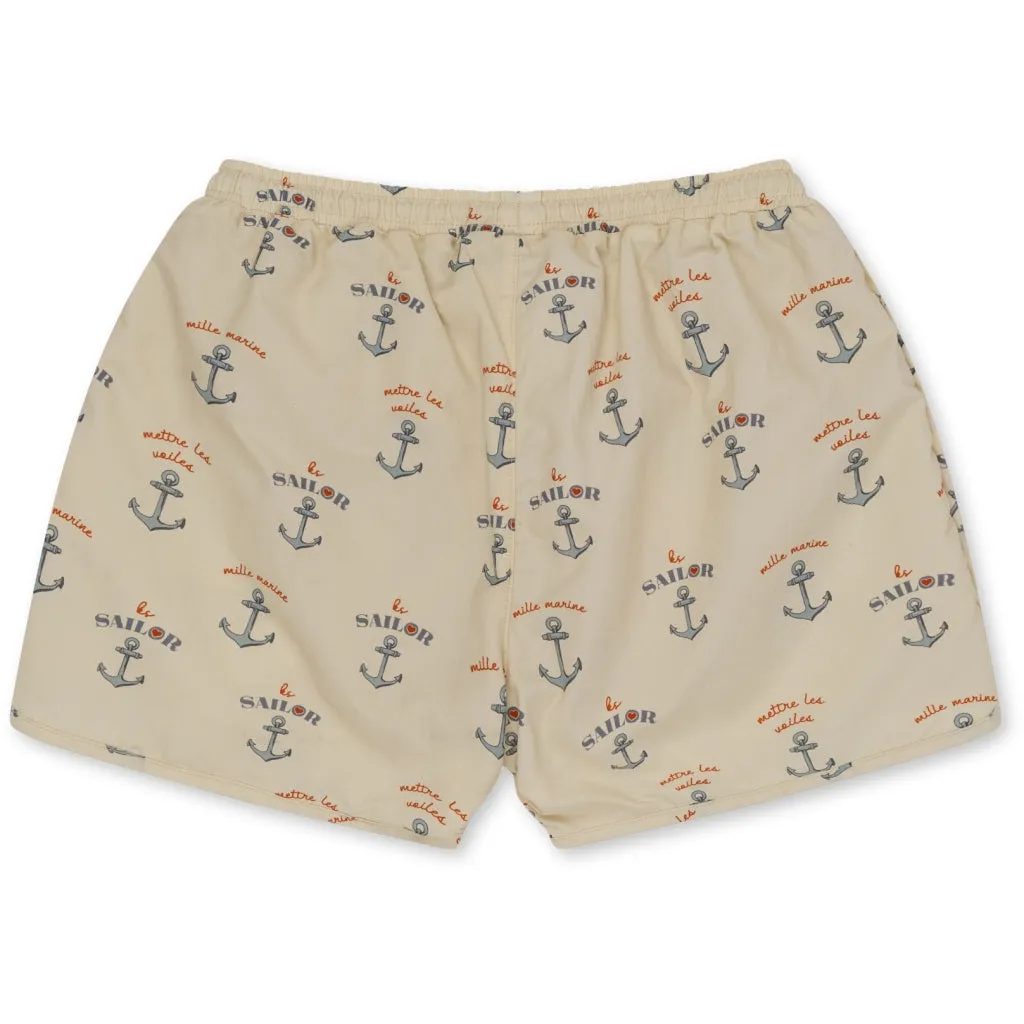 Asnou ancre swim shorts by Konges Slojd
