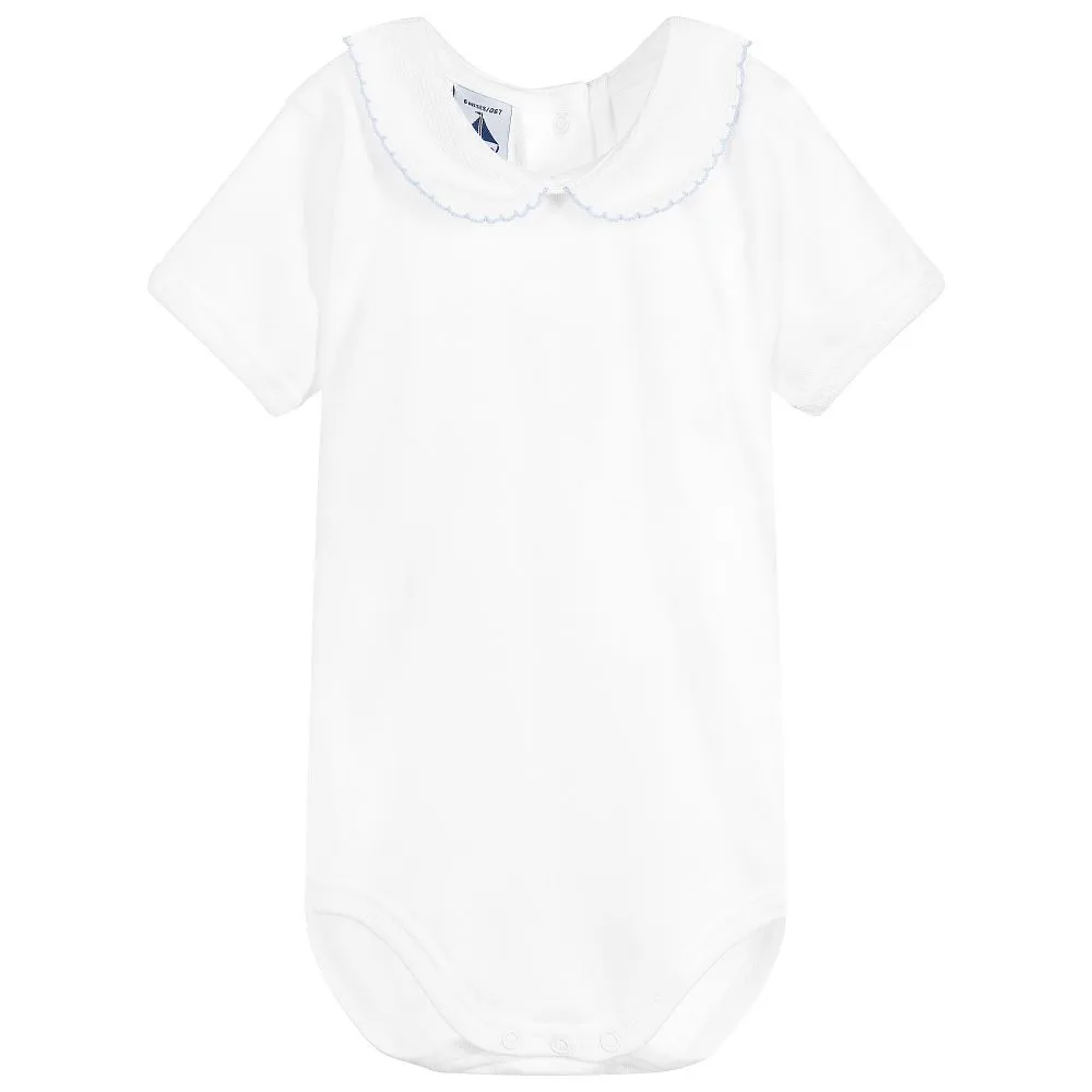 Babidu White and Baby Blue Body with Peter Pan Collar