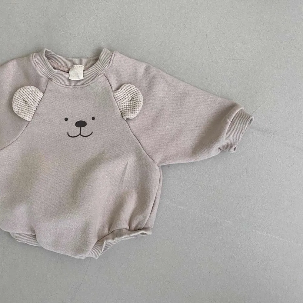 Baby Bear Bubble Romper | Beige