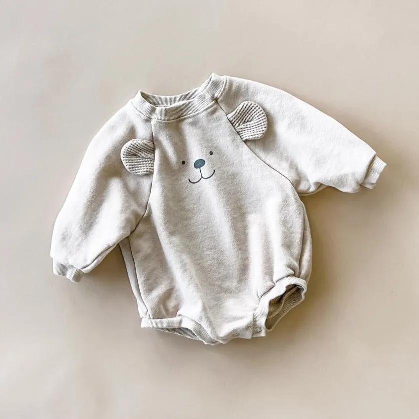 Baby Bear Bubble Romper | Beige