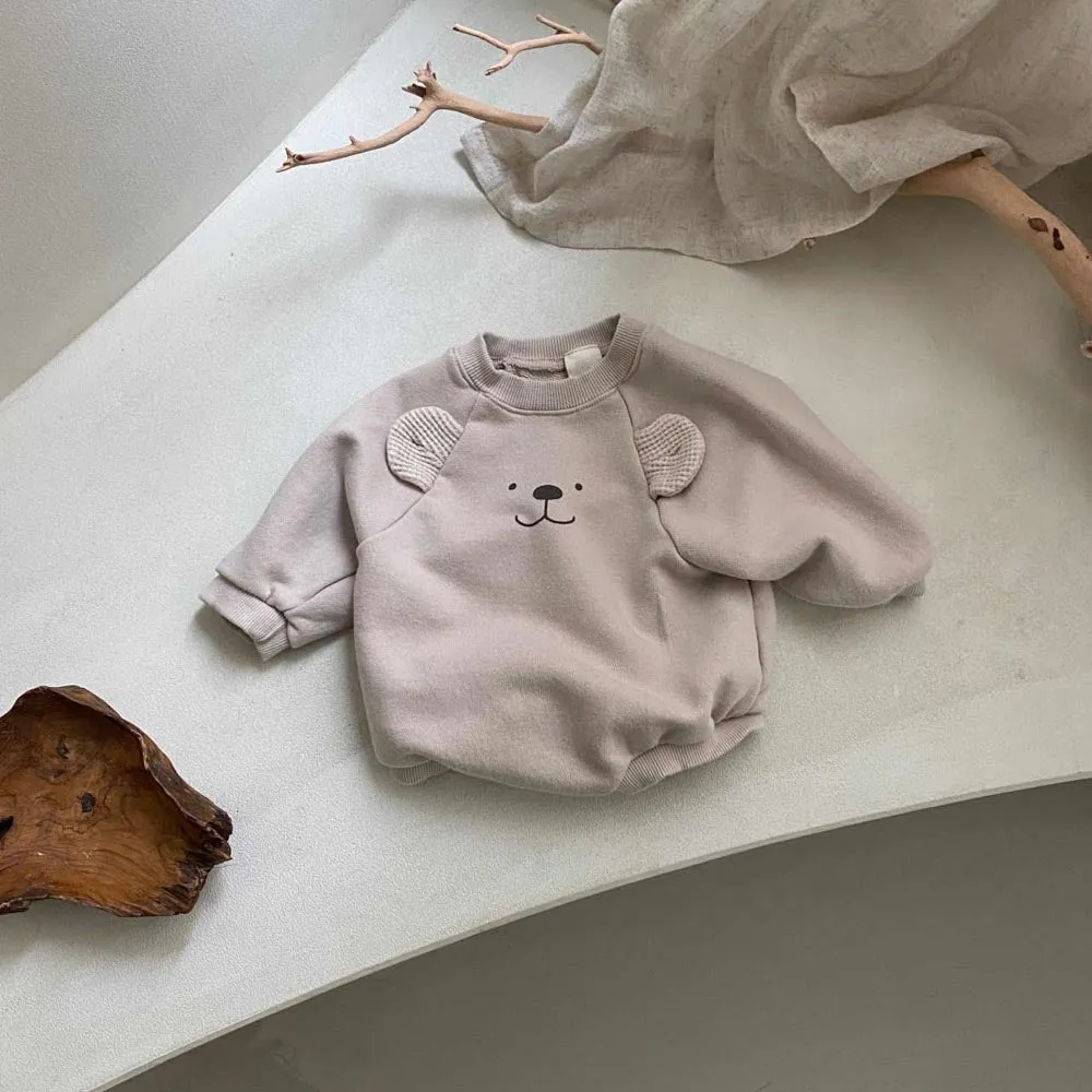 Baby Bear Bubble Romper | Beige
