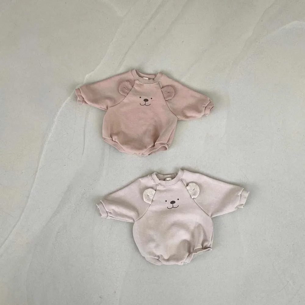 Baby Bear Bubble Romper | Beige