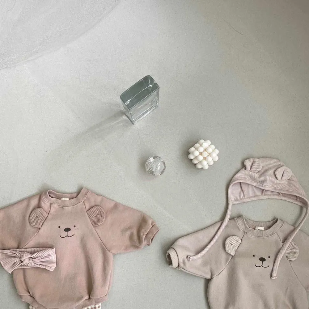 Baby Bear Bubble Romper | Beige