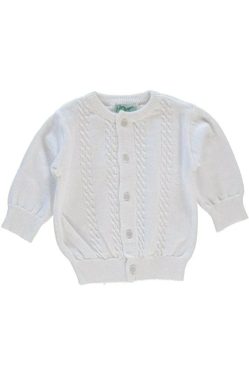 Baby Cardigan Cable Cotton