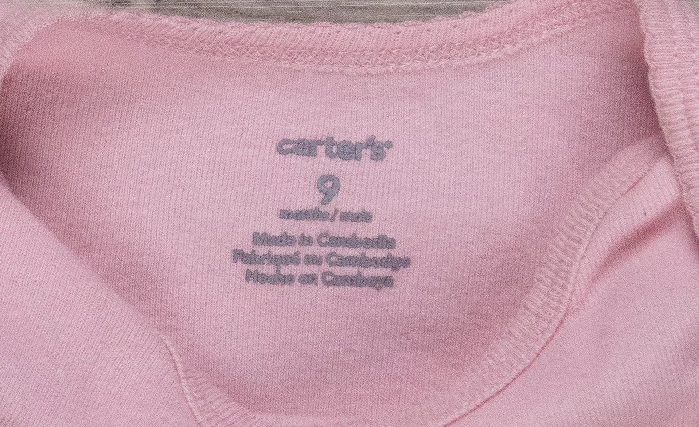 BABY GIRL SIZE 9 MONTHS - CARTER'S, 2 Piece Matching Unicorn Graphic Outfit EUC B25