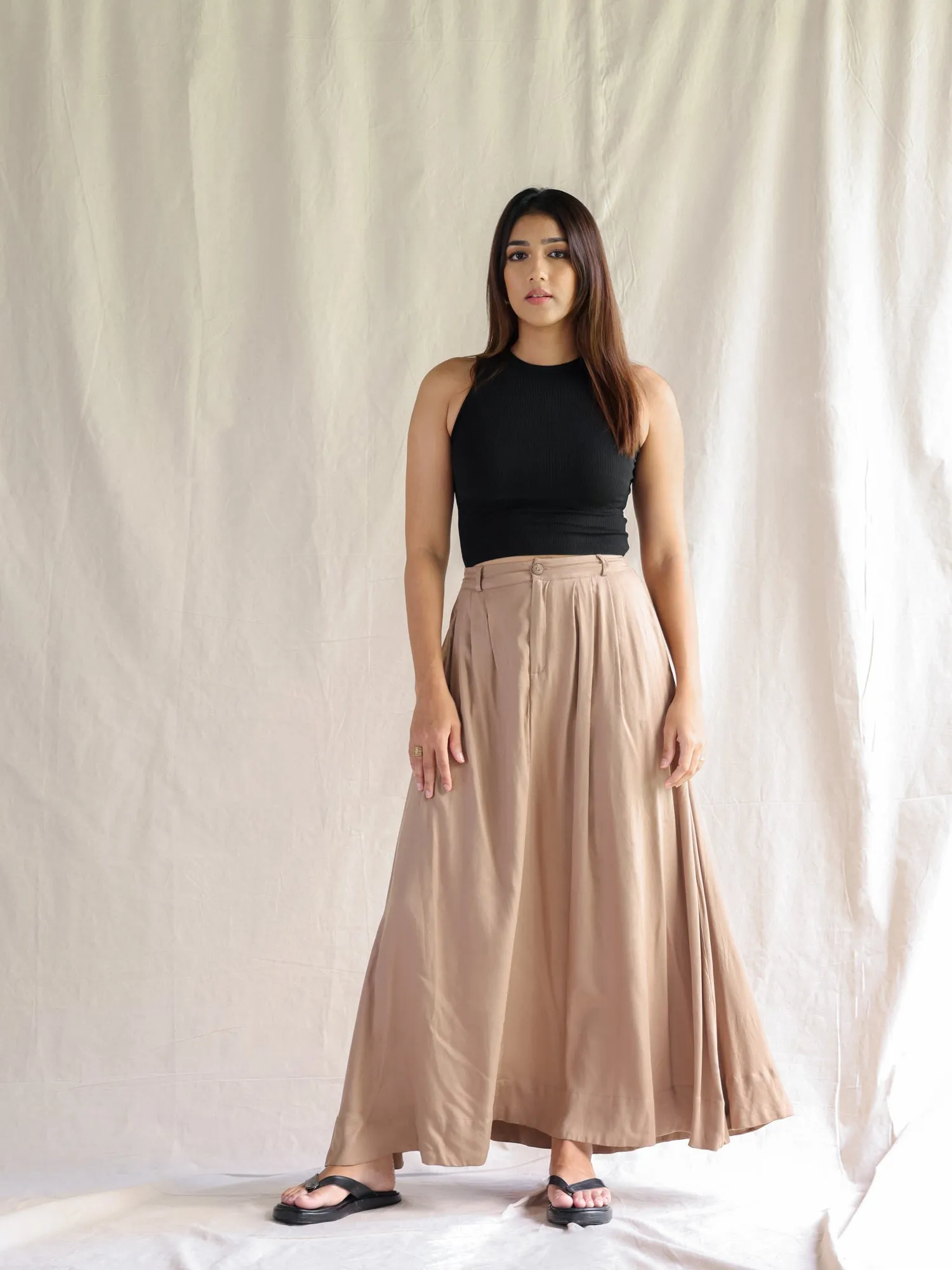 Back Elasticated Maxi Skirt