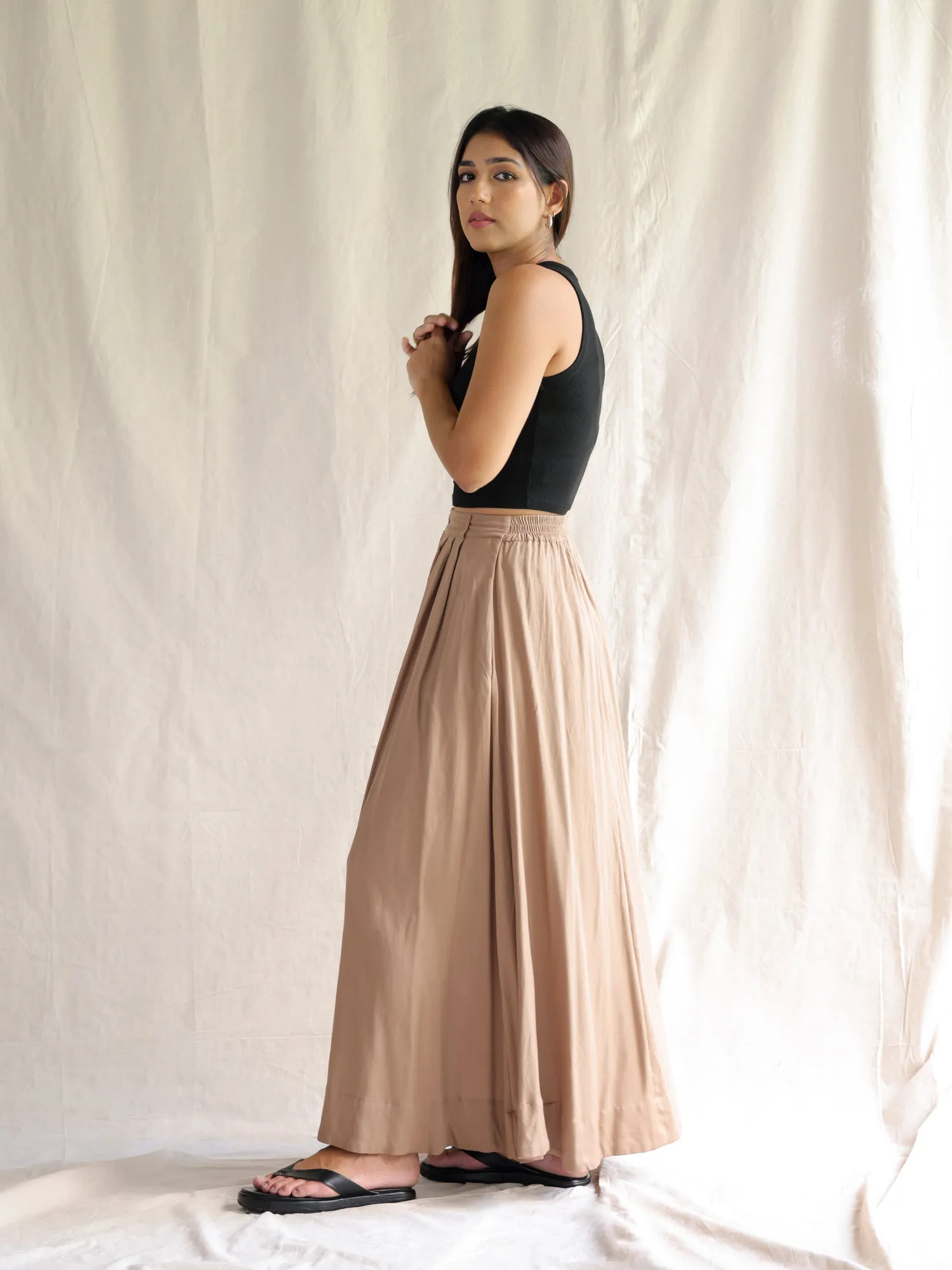 Back Elasticated Maxi Skirt