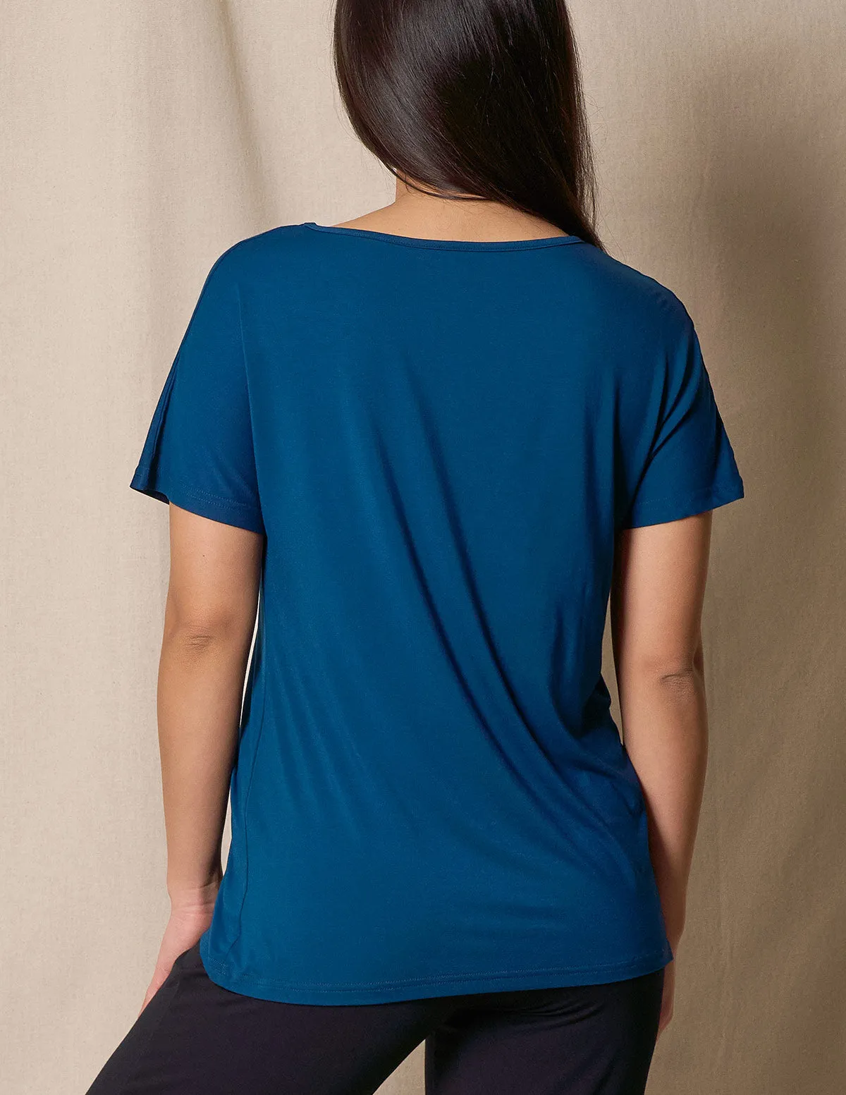 Bamboo Dolman Pajama Tee - Atlantic Blue