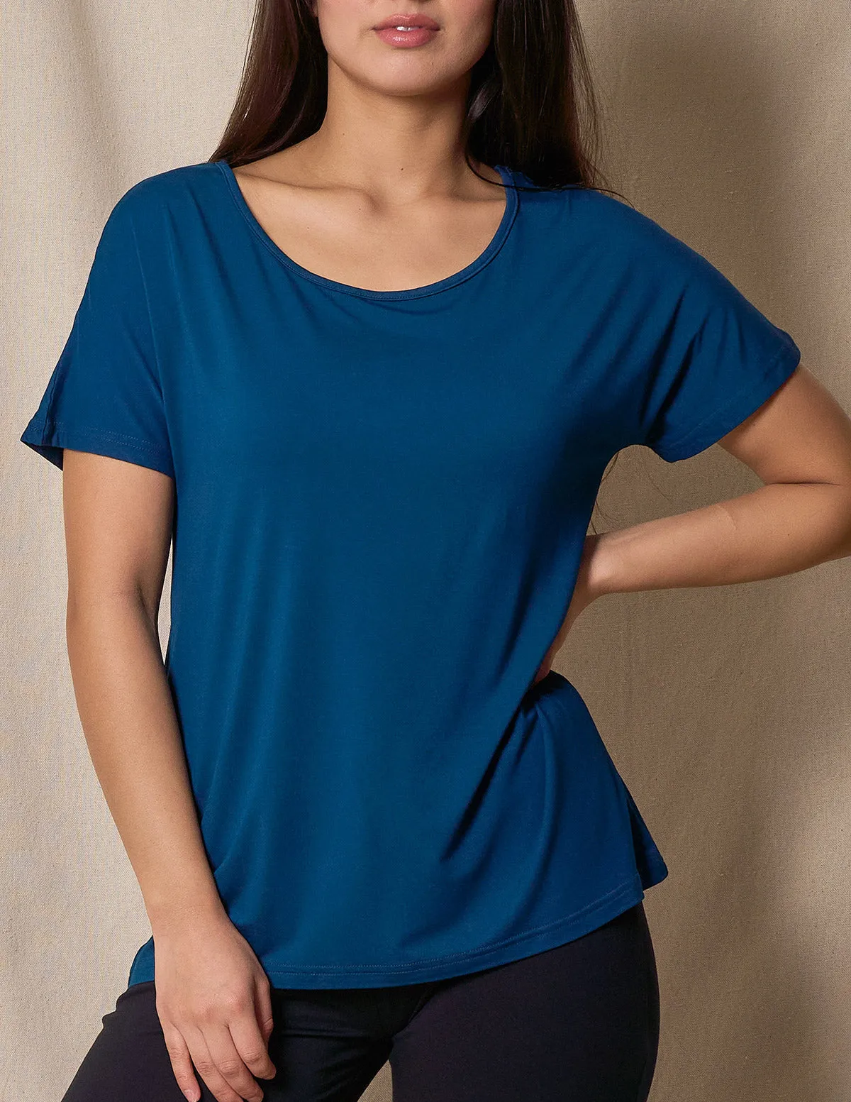 Bamboo Dolman Pajama Tee - Atlantic Blue