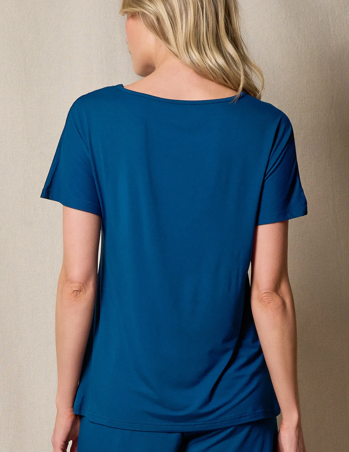 Bamboo Dolman Pajama Tee - Atlantic Blue