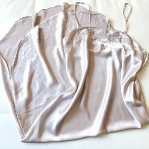 barbizon cream champagne‎ silky maxi slip dress womens large