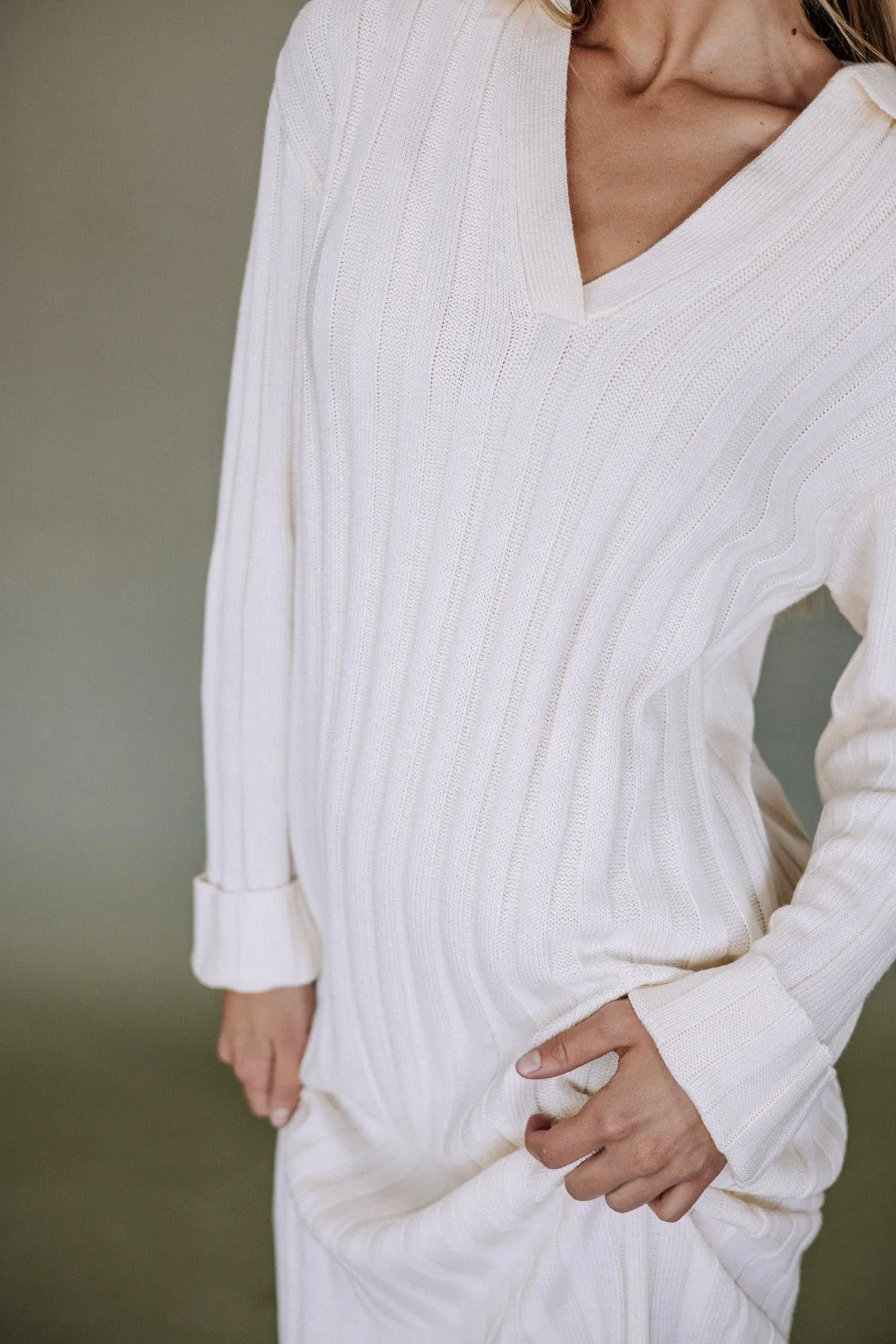 Berlin V-Neck Sweater Dress