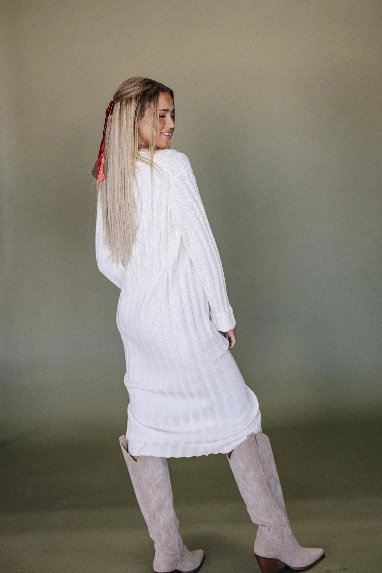 Berlin V-Neck Sweater Dress