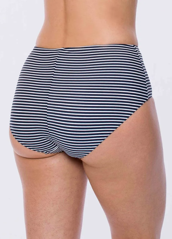Bikini Bottom Striped Panelled Brief