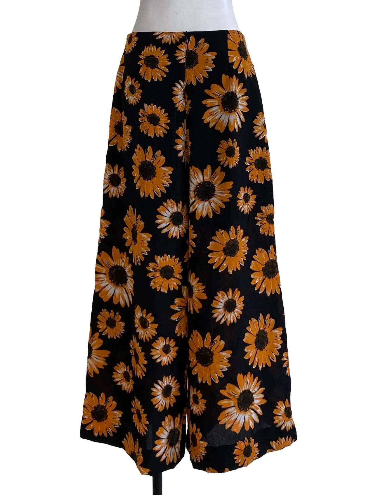 Black Floral Palazzo Pants