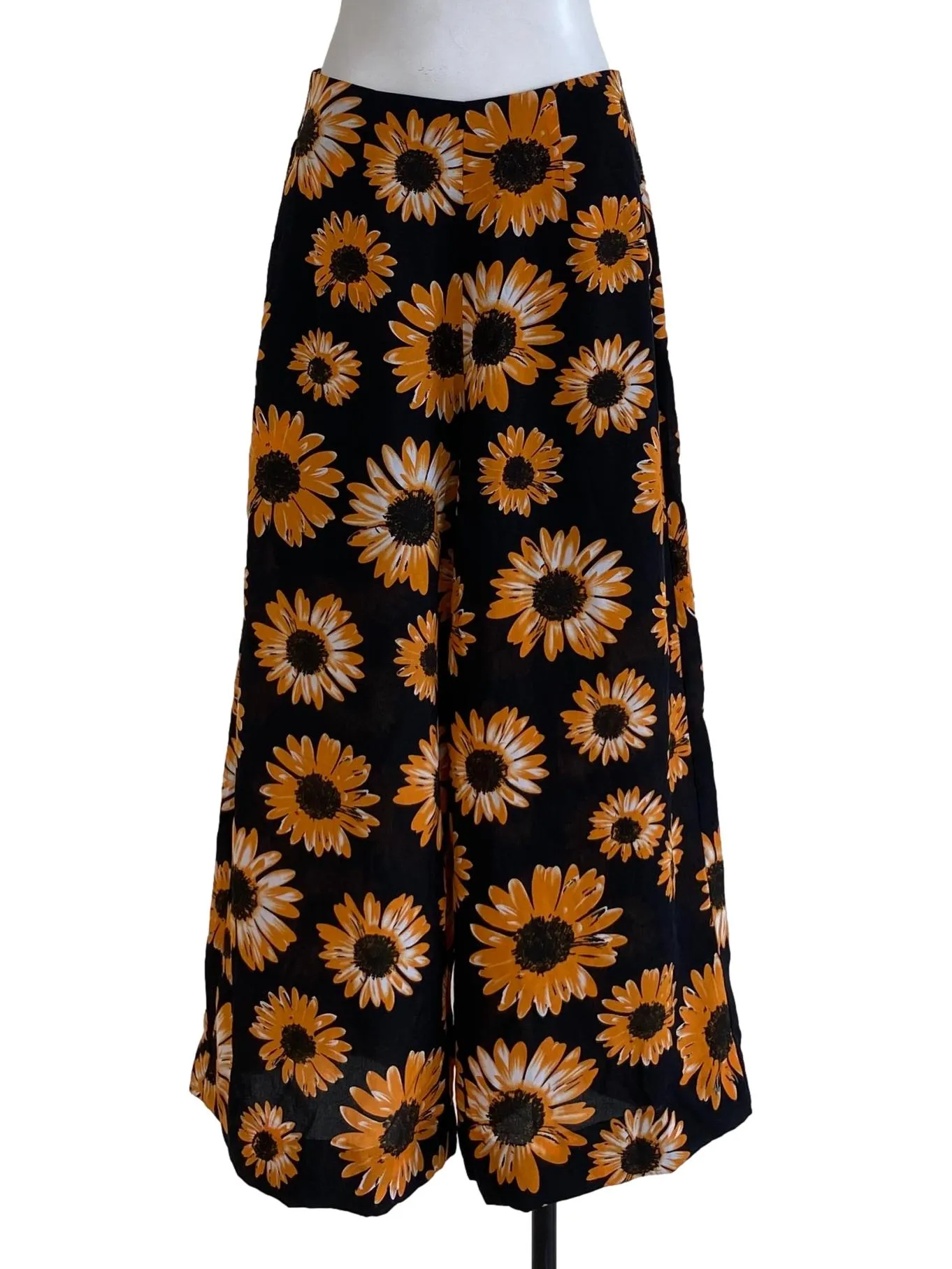 Black Floral Palazzo Pants