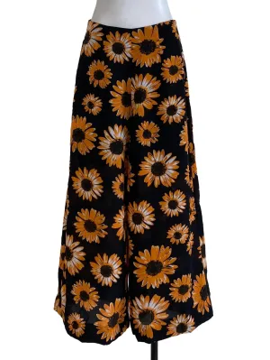 Black Floral Palazzo Pants