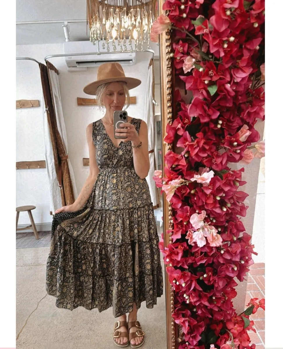 Black Gold Rider Maxi Dress