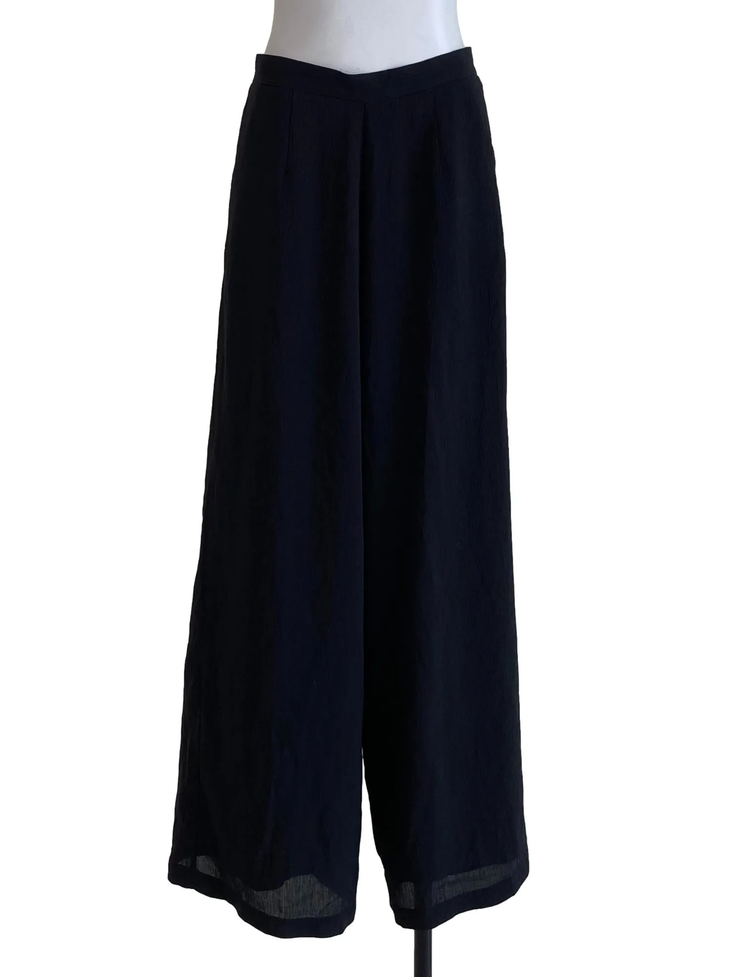 Black Plain Palazzo Pants