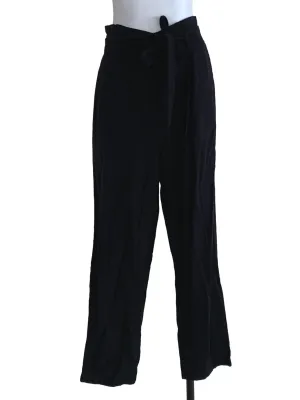 Black Plain Palazzo Pants