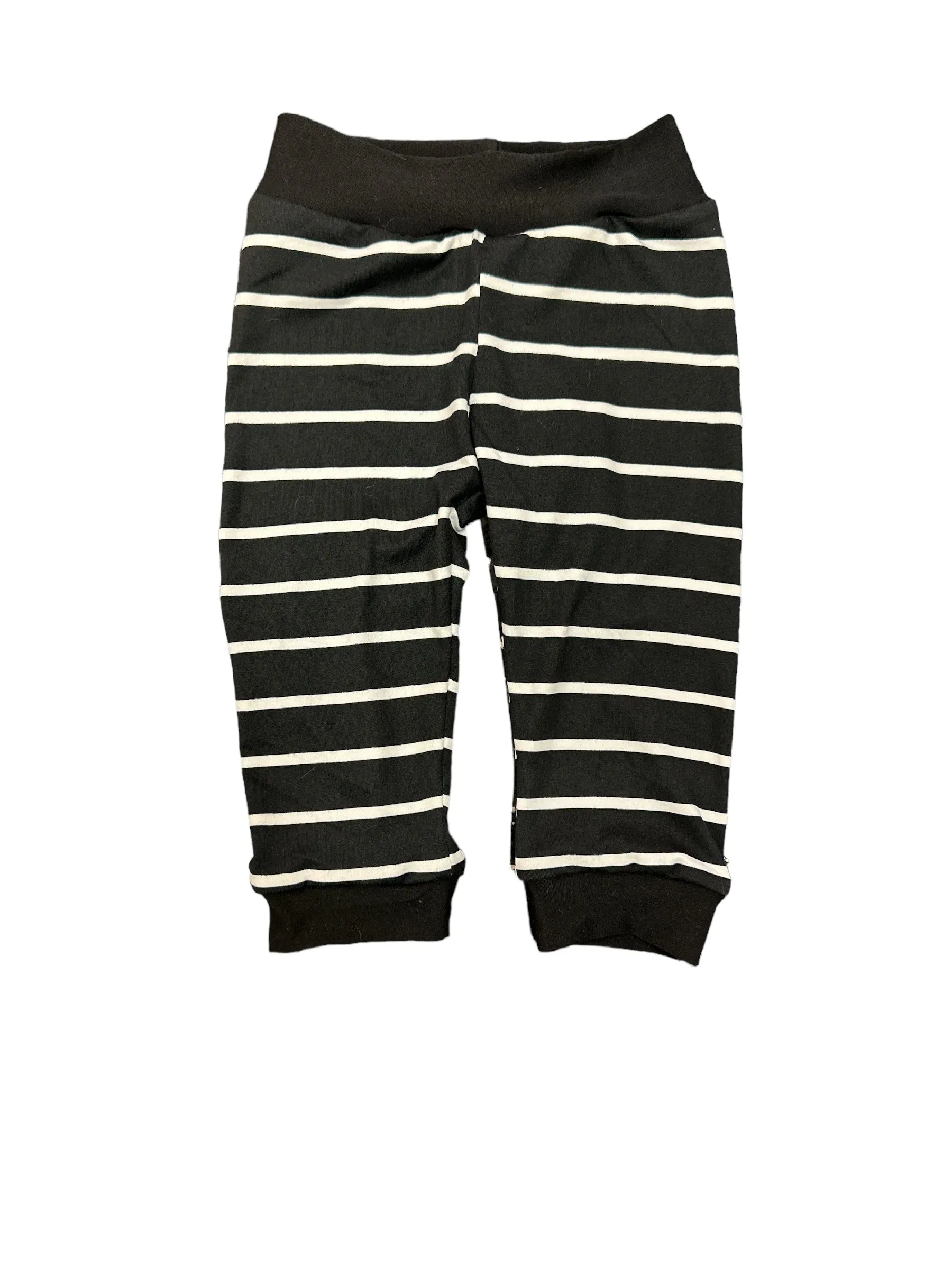 Black White Stripe Joggers