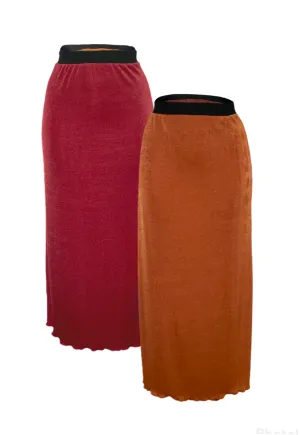 BLOOD ORANGE REVERSIBLE SKIRT