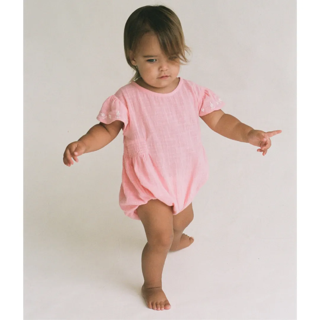 Blossom Romper - Coral