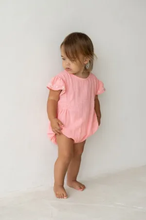 Blossom Romper - Coral