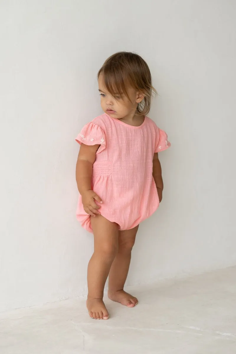 Blossom Romper - Coral