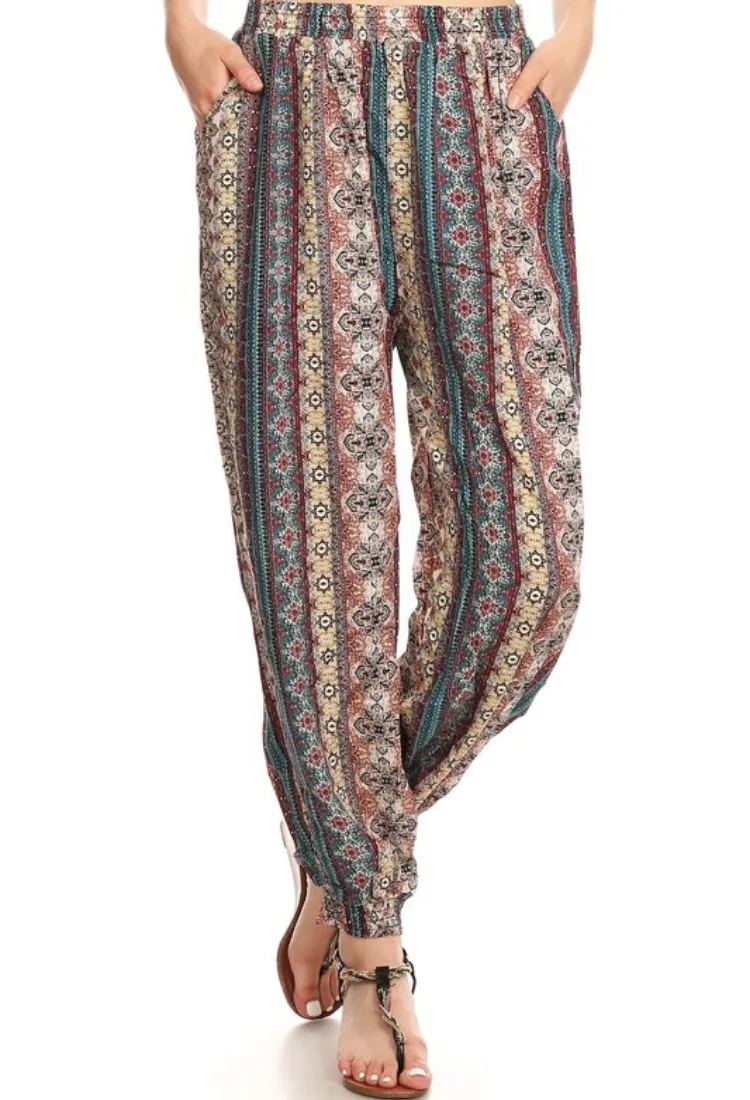 Bohemian Jogger Multi Print