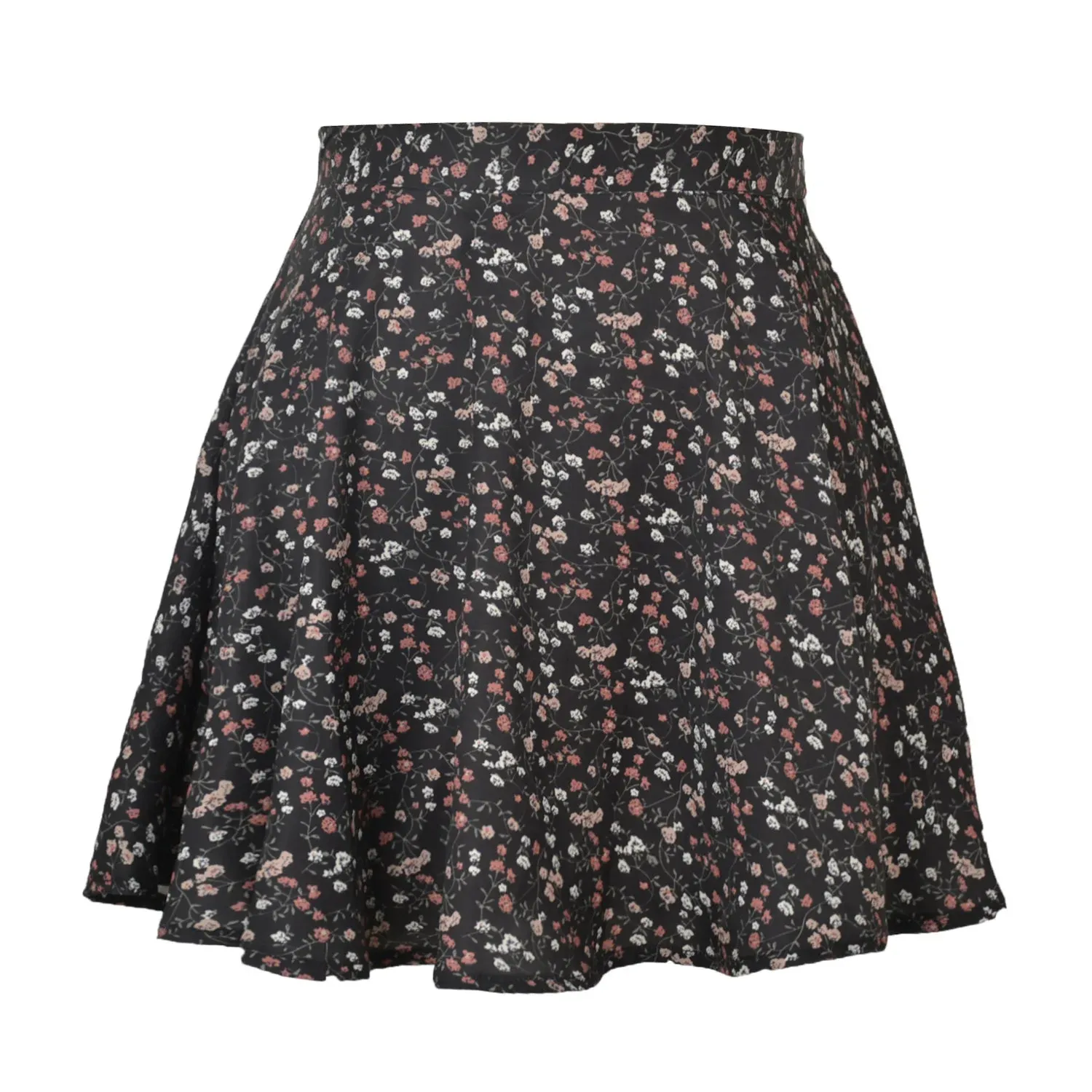 Boho Floral Print Party Mini Skirt High Waist Pleated Skirt Short Sexy Frills Mini Skirts For Women