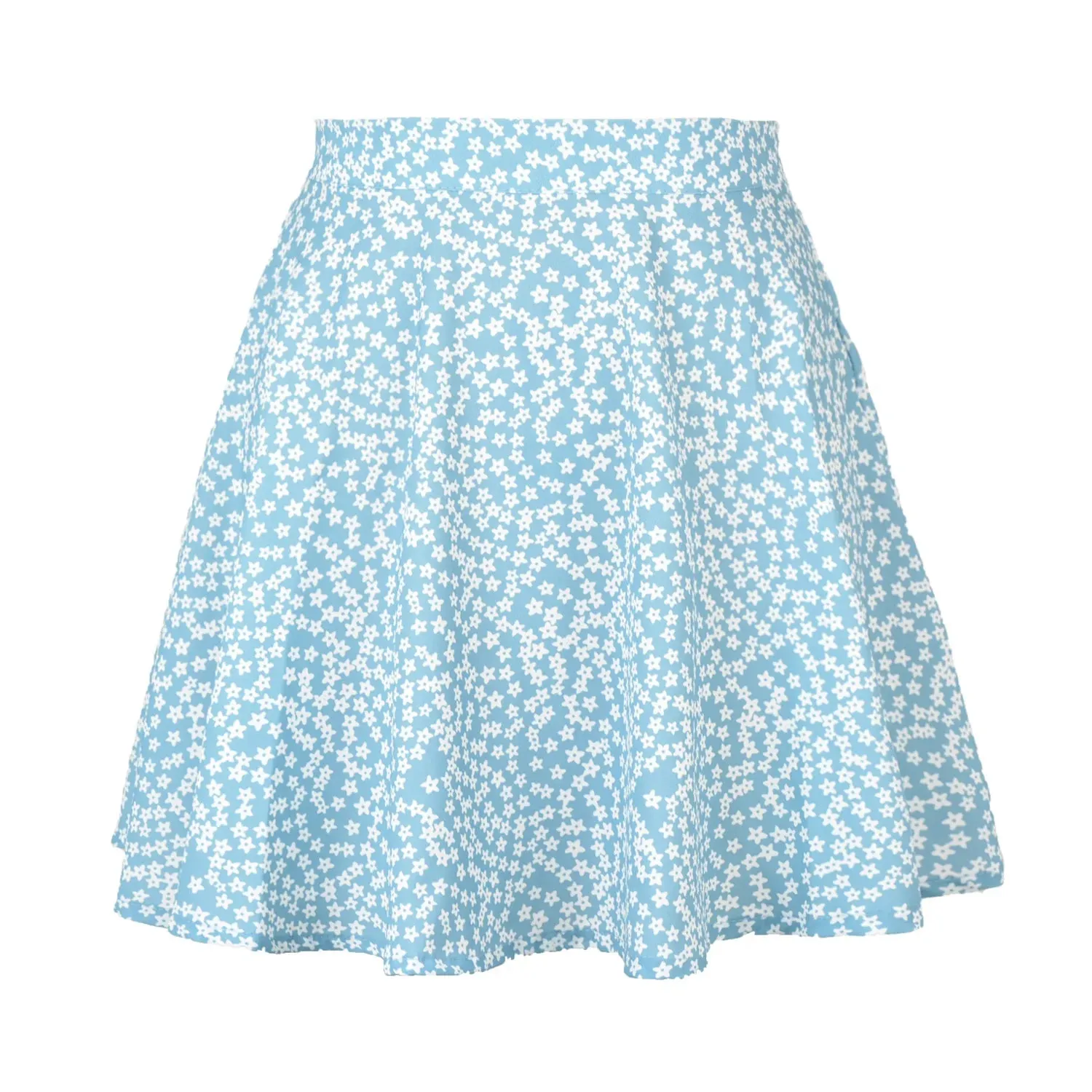 Boho Floral Print Party Mini Skirt High Waist Pleated Skirt Short Sexy Frills Mini Skirts For Women